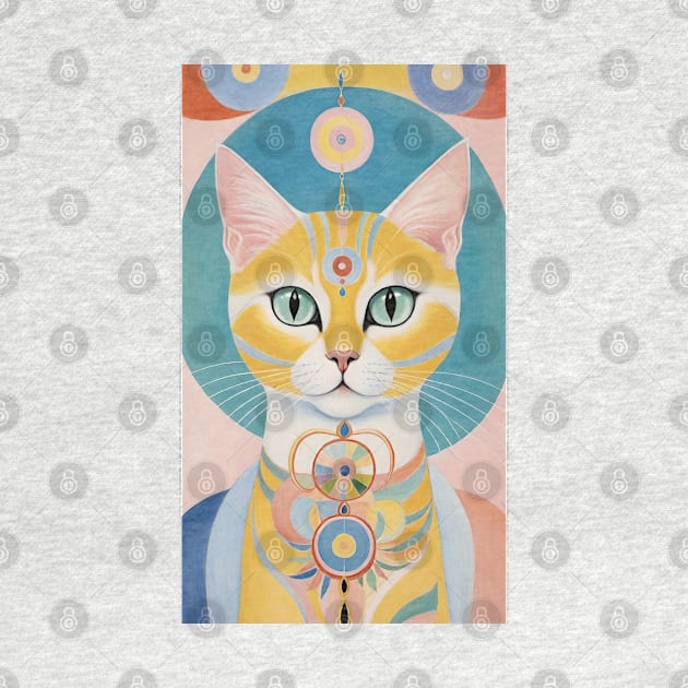 Hilma af Klint's Abstract Feline Wonderland: Whimsical Reverie by FridaBubble